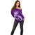 Polynesian Shark Valentine Day Off Shoulder Sweater Hibiscus and Tribal Tattoo Purple Style LT03 - Polynesian Pride