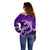 Polynesian Shark Valentine Day Off Shoulder Sweater Hibiscus and Tribal Tattoo Purple Style LT03 - Polynesian Pride