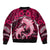 Polynesian Shark Valentine Day Bomber Jacket Hibiscus and Tribal Tattoo Pink Style LT03 - Polynesian Pride