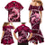 Polynesian Shark Valentine Day Family Matching Mermaid Dress and Hawaiian Shirt Hibiscus and Tribal Tattoo Pink Style LT03 - Polynesian Pride