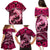 Polynesian Shark Valentine Day Family Matching Puletasi and Hawaiian Shirt Hibiscus and Tribal Tattoo Pink Style LT03 - Polynesian Pride