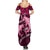 Polynesian Shark Valentine Day Family Matching Summer Maxi Dress and Hawaiian Shirt Hibiscus and Tribal Tattoo Pink Style LT03 - Polynesian Pride