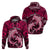 Polynesian Shark Valentine Day Hoodie Hibiscus and Tribal Tattoo Pink Style LT03 - Polynesian Pride