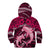 Polynesian Shark Valentine Day Kid Hoodie Hibiscus and Tribal Tattoo Pink Style LT03 - Polynesian Pride