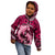 Polynesian Shark Valentine Day Kid Hoodie Hibiscus and Tribal Tattoo Pink Style LT03 - Polynesian Pride