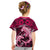 Polynesian Shark Valentine Day Kid T Shirt Hibiscus and Tribal Tattoo Pink Style LT03 - Polynesian Pride