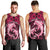 Polynesian Shark Valentine Day Men Tank Top Hibiscus and Tribal Tattoo Pink Style LT03 - Polynesian Pride