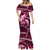 Polynesian Shark Valentine Day Mermaid Dress Hibiscus and Tribal Tattoo Pink Style LT03 - Polynesian Pride