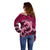 Polynesian Shark Valentine Day Off Shoulder Sweater Hibiscus and Tribal Tattoo Pink Style LT03 - Polynesian Pride