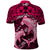 Polynesian Shark Valentine Day Polo Shirt Hibiscus and Tribal Tattoo Pink Style LT03 - Polynesian Pride