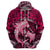 Polynesian Shark Valentine Day Zip Hoodie Hibiscus and Tribal Tattoo Pink Style LT03 - Polynesian Pride