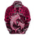 Polynesian Shark Valentine Day Zip Hoodie Hibiscus and Tribal Tattoo Pink Style LT03 - Polynesian Pride