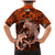 Polynesian Shark Valentine Day Family Matching Mermaid Dress and Hawaiian Shirt Hibiscus and Tribal Tattoo Orange Style LT03 - Polynesian Pride