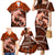 Polynesian Shark Valentine Day Family Matching Mermaid Dress and Hawaiian Shirt Hibiscus and Tribal Tattoo Orange Style LT03 - Polynesian Pride