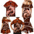 Polynesian Shark Valentine Day Family Matching Mermaid Dress and Hawaiian Shirt Hibiscus and Tribal Tattoo Orange Style LT03 - Polynesian Pride