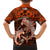 Polynesian Shark Valentine Day Family Matching Puletasi and Hawaiian Shirt Hibiscus and Tribal Tattoo Orange Style LT03 - Polynesian Pride