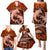 Polynesian Shark Valentine Day Family Matching Puletasi and Hawaiian Shirt Hibiscus and Tribal Tattoo Orange Style LT03 - Polynesian Pride