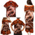 Polynesian Shark Valentine Day Family Matching Puletasi and Hawaiian Shirt Hibiscus and Tribal Tattoo Orange Style LT03 - Polynesian Pride