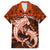 Polynesian Shark Valentine Day Family Matching Puletasi and Hawaiian Shirt Hibiscus and Tribal Tattoo Orange Style LT03 Dad's Shirt - Short Sleeve Orange - Polynesian Pride