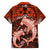 Polynesian Shark Valentine Day Family Matching Puletasi and Hawaiian Shirt Hibiscus and Tribal Tattoo Orange Style LT03 - Polynesian Pride