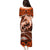 Polynesian Shark Valentine Day Family Matching Puletasi and Hawaiian Shirt Hibiscus and Tribal Tattoo Orange Style LT03 - Polynesian Pride