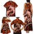 Polynesian Shark Valentine Day Family Matching Tank Maxi Dress and Hawaiian Shirt Hibiscus and Tribal Tattoo Orange Style LT03 - Polynesian Pride