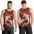 Polynesian Shark Valentine Day Men Tank Top Hibiscus and Tribal Tattoo Orange Style LT03 - Polynesian Pride