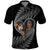 New Zealand Valentine Day Polo Shirt Aotearoa Warrior and Woman Love Heart Maori Pattern LT03 Black - Polynesian Pride