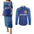 Custom Fiji Football-Towards World Cup 2026 Couples Matching Puletasi and Long Sleeve Button Shirt