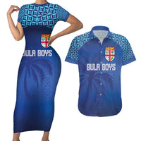 Custom Fiji Football-Towards World Cup 2026 Couples Matching Short Sleeve Bodycon Dress and Hawaiian Shirt
