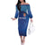 Custom Fiji Football-Towards World Cup 2026 Family Matching Off The Shoulder Long Sleeve Dress and Hawaiian Shirt