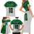 Custom Hawaii Volleyball-Kakau Motif Green Color Family Matching Short Sleeve Bodycon Dress and Hawaiian Shirt