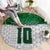 Custom Hawaii Volleyball-Kakau Motif Green Color Round Carpet