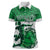 Custom Hawaii Volleyball-Kakau Motif Green Color Women Polo Shirt