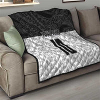 Custom Hawaii Volleyball-Kakau Motif Grayscale Color Quilt