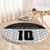 Custom Hawaii Volleyball-Kakau Motif Grayscale Color Round Carpet