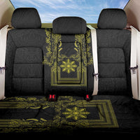 Philippines Barong Style Back Car Seat Cover with Polynesian Art and Leaf Motif Black-Gold Color LT03 One Size Black - Polynesian Pride