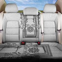 Philippines Barong Style Back Car Seat Cover with Polynesian Art and Leaf Motif Black-White Color LT03 One Size White - Polynesian Pride