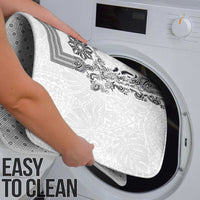 Philippines Barong Style Bathroom Set with Polynesian Art and Leaf Motif Black-White Color LT03 - Polynesian Pride