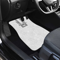 Philippines Barong Style Car Mats with Polynesian Art and Leaf Motif Black-White Color LT03 - Polynesian Pride