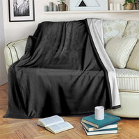 Philippines Barong Style Blanket with Polynesian Art and Leaf Motif Black Color LT03 Black - Polynesian Pride