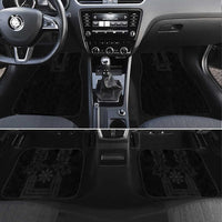 Philippines Barong Style Car Mats with Polynesian Art and Leaf Motif Black Color LT03 Set 4pcs Black - Polynesian Pride