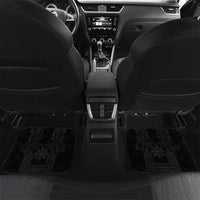 Philippines Barong Style Car Mats with Polynesian Art and Leaf Motif Black Color LT03 Set 2pcs - Back Black - Polynesian Pride