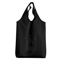 Philippines Barong Style Grocery Bag with Polynesian Art and Leaf Motif Black Color LT03 - Polynesian Pride