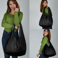 Philippines Barong Style Grocery Bag with Polynesian Art and Leaf Motif Black Color LT03 - Polynesian Pride