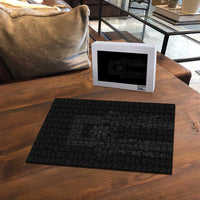 Philippines Barong Style Puzzle with Polynesian Art and Leaf Motif Black Color LT03 - Polynesian Pride
