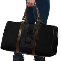 Philippines Barong Style Travel Bag with Polynesian Art and Leaf Motif Black Color LT03 - Polynesian Pride