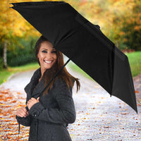 Philippines Barong Style Umbrella with Polynesian Art and Leaf Motif Black Color LT03 - Polynesian Pride
