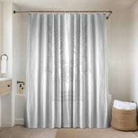 Philippines Barong Style Bathroom Set with Polynesian Art and Leaf Motif White Color LT03 Shower Curtain Only White - Polynesian Pride