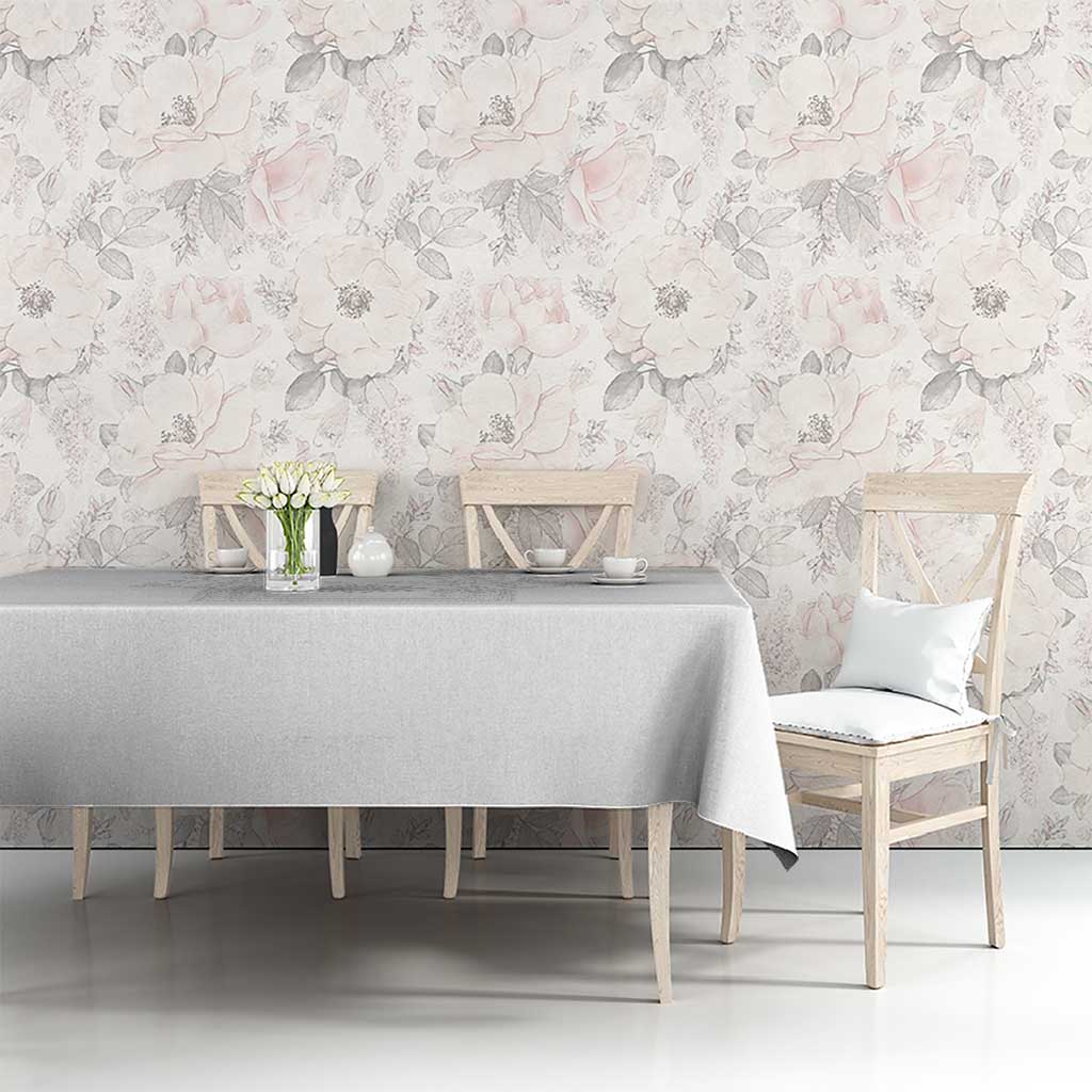 Philippines Barong Style Tablecloth with Polynesian Art and Leaf Motif White Color LT03 - Polynesian Pride